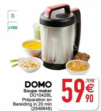 Cora Domo elektro soupe maker do1042bl aanbieding
