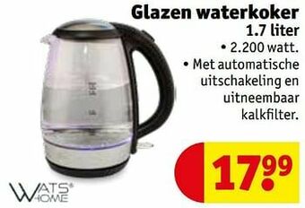 Kruidvat Watshome glazen waterkoker aanbieding