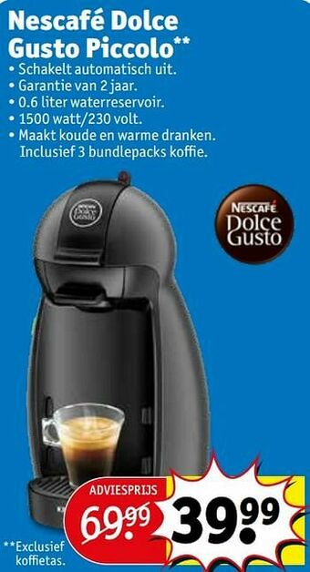 Kruidvat Krups nescafé dolce gusto piccolo aanbieding