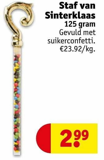 Kruidvat Staf van sinterklaas aanbieding