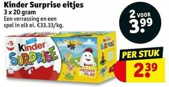 Kruidvat Kinder surprise eitjes aanbieding