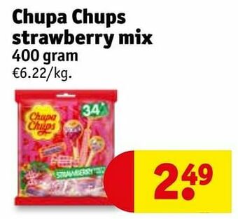 Kruidvat Chupa chups strawberry mix aanbieding