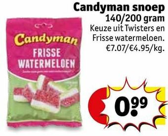 Kruidvat Candyman snoep aanbieding