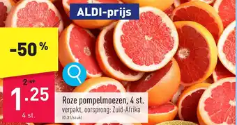 ALDI Roze pompelmoezen, 4 st aanbieding