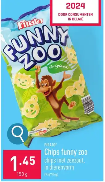 ALDI PIRATO Chips funny zoo 150g aanbieding