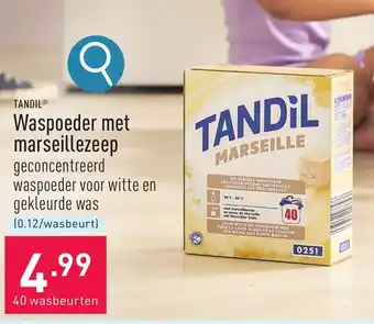 ALDI TANDIL Waspoeder met marseillezeep aanbieding