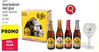 ALDI Leffe Geschenkset met glas 4 x 33cL aanbieding