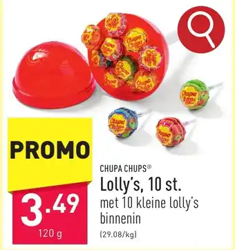 ALDI Chupa Chups Lolly's, 10 st 120g aanbieding