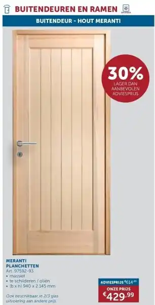 Zelfbouwmarkt MERANTI PLANCHETTEN aanbieding