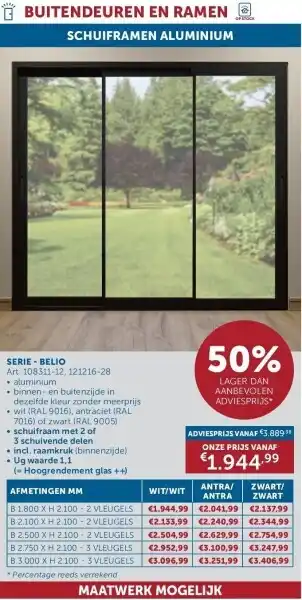 Zelfbouwmarkt SERIE - BELIO aanbieding