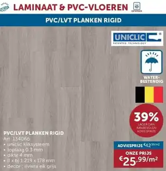 Zelfbouwmarkt PVC/LVT PLANKEN RIGID aanbieding