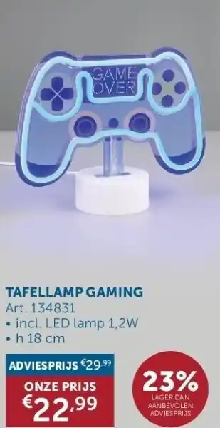 Zelfbouwmarkt TAFELLAMP GAMING aanbieding