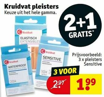 Kruidvat Pleisters sensitive aanbieding