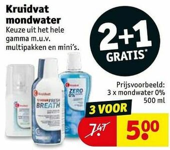 Kruidvat Mondwater 0% aanbieding