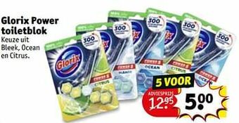 Kruidvat Glorix power toiletblok aanbieding