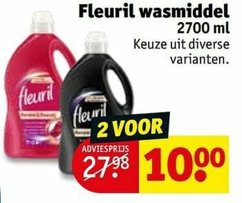 Kruidvat Fleuril wasmiddel aanbieding