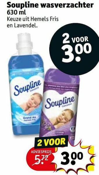 Kruidvat Soupline wasverzachter aanbieding