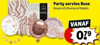 Kruidvat Party servies rose aanbieding