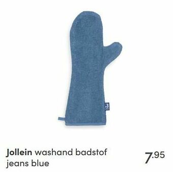 Baby & Tiener Jollein washand badstof jeans blue aanbieding