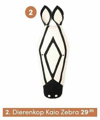Baby & Tiener Dierenkop kaio zebra aanbieding