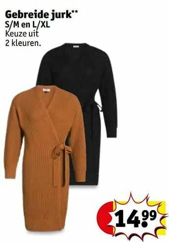 Kruidvat Gebreide jurk aanbieding