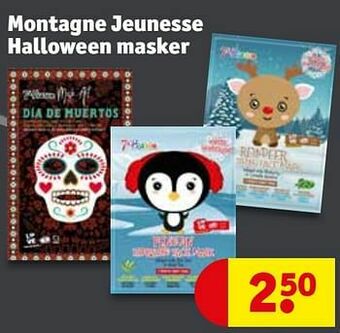 Kruidvat Montagne jeunesse halloween masker aanbieding