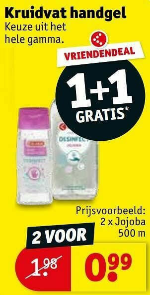 Kruidvat Kruidvat handgel jojoba aanbieding