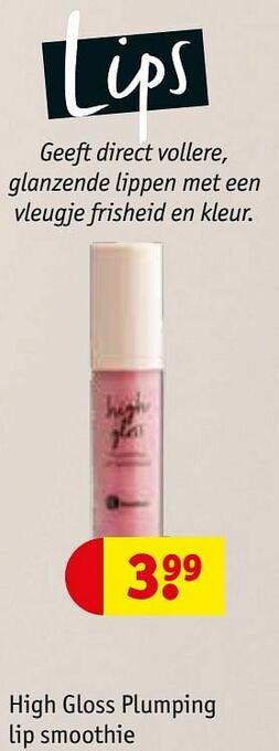 Kruidvat High gloss plumping lip smoothie aanbieding