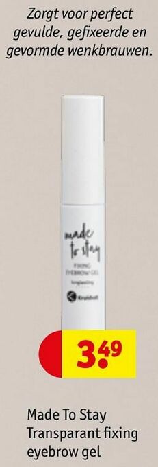 Made to stay transparant fixing eyebrow gel