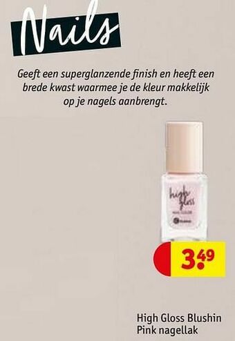 Kruidvat High gloss blushin pink nagellak aanbieding