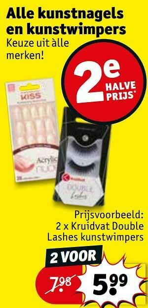 Kruidvat Kruidvat double lashes kunstwimpers aanbieding