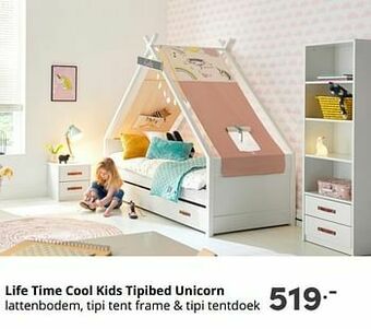Baby & Tiener Life time cool kids tipibed unicorn aanbieding