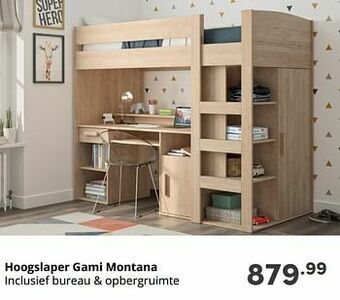 Baby & Tiener Hoogslaper gami montana aanbieding