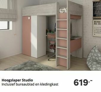 Baby & Tiener Hoogslaper studio aanbieding