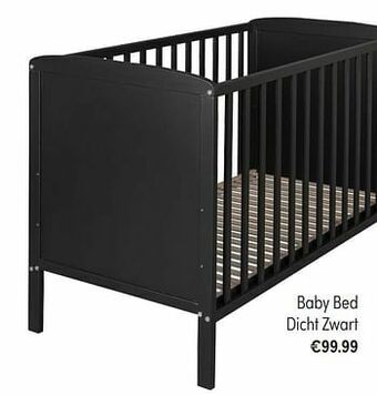 Baby & Tiener Baby bed dicht zwart aanbieding