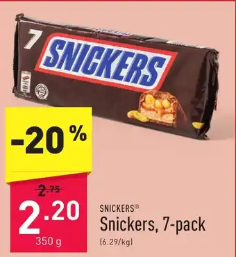 ALDI Snickers 7 pack 350g aanbieding