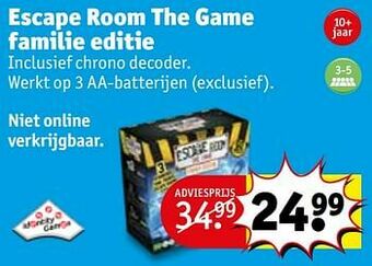 Kruidvat Escape room the game familie editie aanbieding