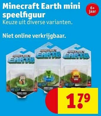 Kruidvat Minecraft earth mini speelfiguur aanbieding