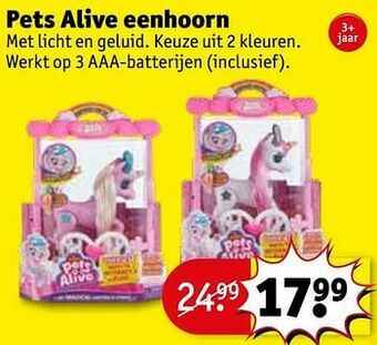 Kruidvat Pets alive eenhoorn aanbieding