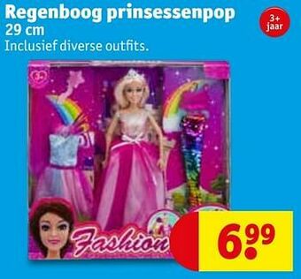 Kruidvat Regenboog prinsessenpop aanbieding