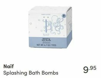 Baby & Tiener Naïf splashing bath bombs aanbieding