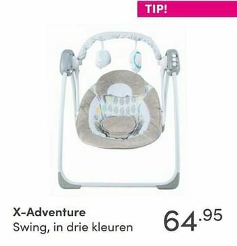 Baby & Tiener X-adventure swing, in drie kleuren aanbieding