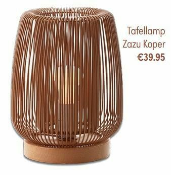 Baby & Tiener Tafellamp zazu koper aanbieding