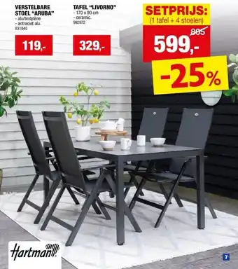VERSTELBARE STOEL “ARUBA”