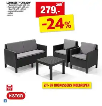 Hubo LOUNGESET “CHICAGO” aanbieding