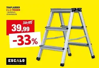 Hubo TRAPLADDER 2 x 3 TREDEN aanbieding