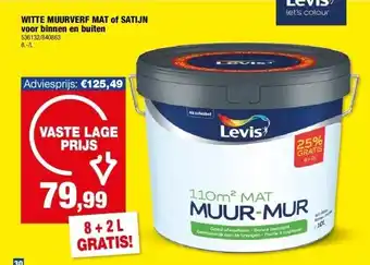 Hubo WITTE MUURVERF MAT of SATIJN voor binnen en buiten aanbieding
