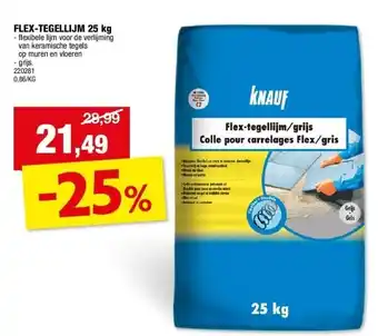 Hubo FLEX-TEGELLIJM 25 kg aanbieding