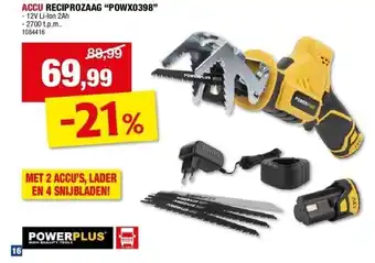 Hubo ACCU RECIPROZAAG “POWX0398” aanbieding