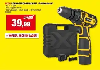 Hubo ACCU SCHROEFBOORMACHINE “POWX00442” aanbieding